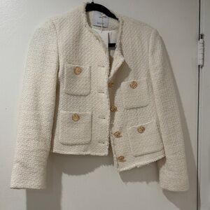 Mango Cream Tweed Jacket
